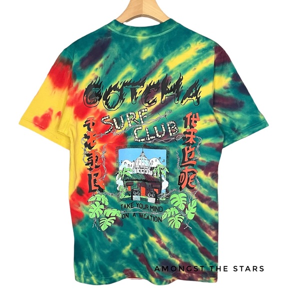 GOTCHA Paradise Hills Surf Club Green Tie Dye T-Shirt - Picture 9 of 10